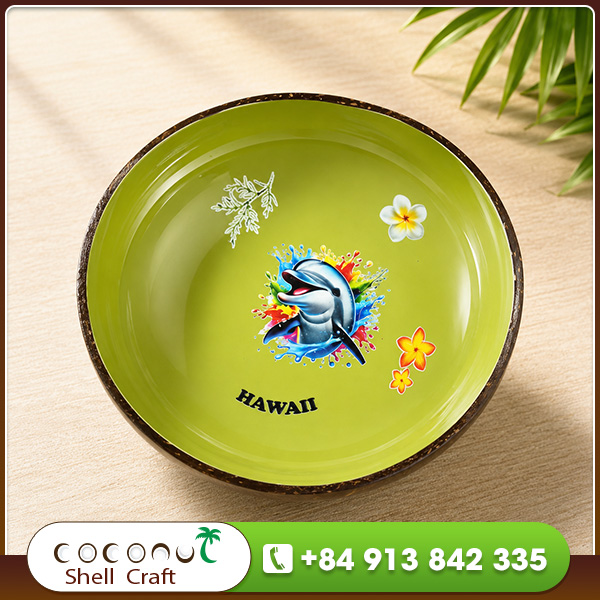 Lacquered coconut shell bowl SM010